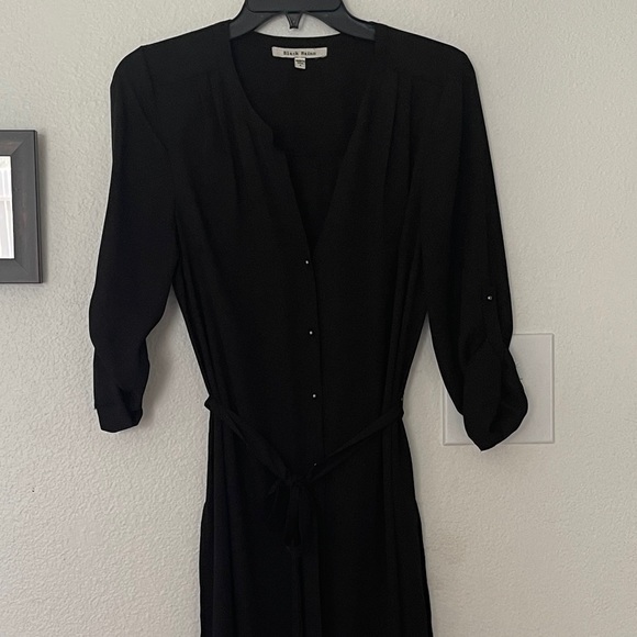 Black Button Down Dress - Picture 2 of 9